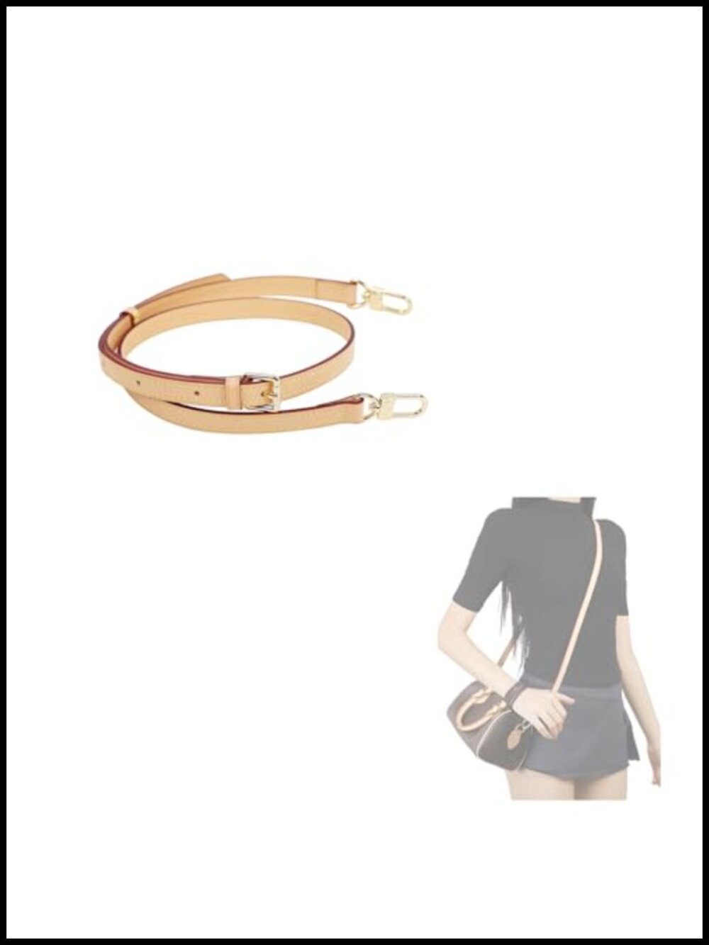 Leather Shoulder Strap for Speedy Bag Adjustable Crossbody Replacement